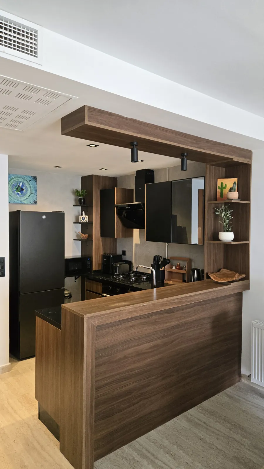 Kitchen counter and equipment detail