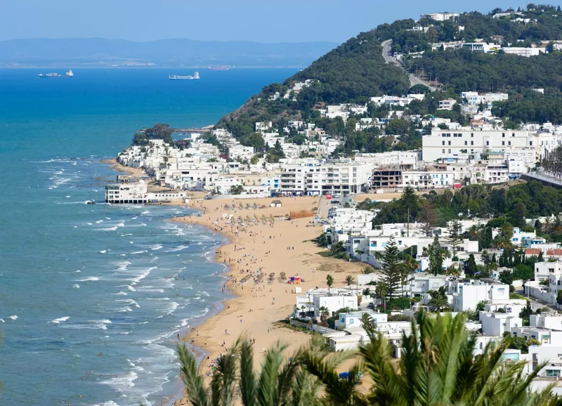 La Marsa beach and corniche