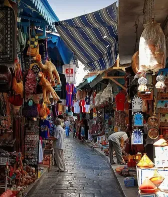 Covered souk in the Médina of Tunis